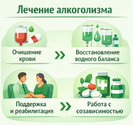 лечение алкоголизма в Боброве этапы
